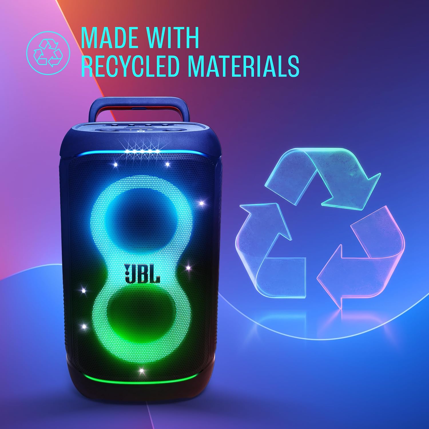 JBL Partybox 520 Wireless Bluetooth Party Speaker, Electrifying AI Sound Boost, Upto 15Hrs Playtime, Replaceable Battery, Multispeaker Connection by Auracast-, PartyBox App-Black