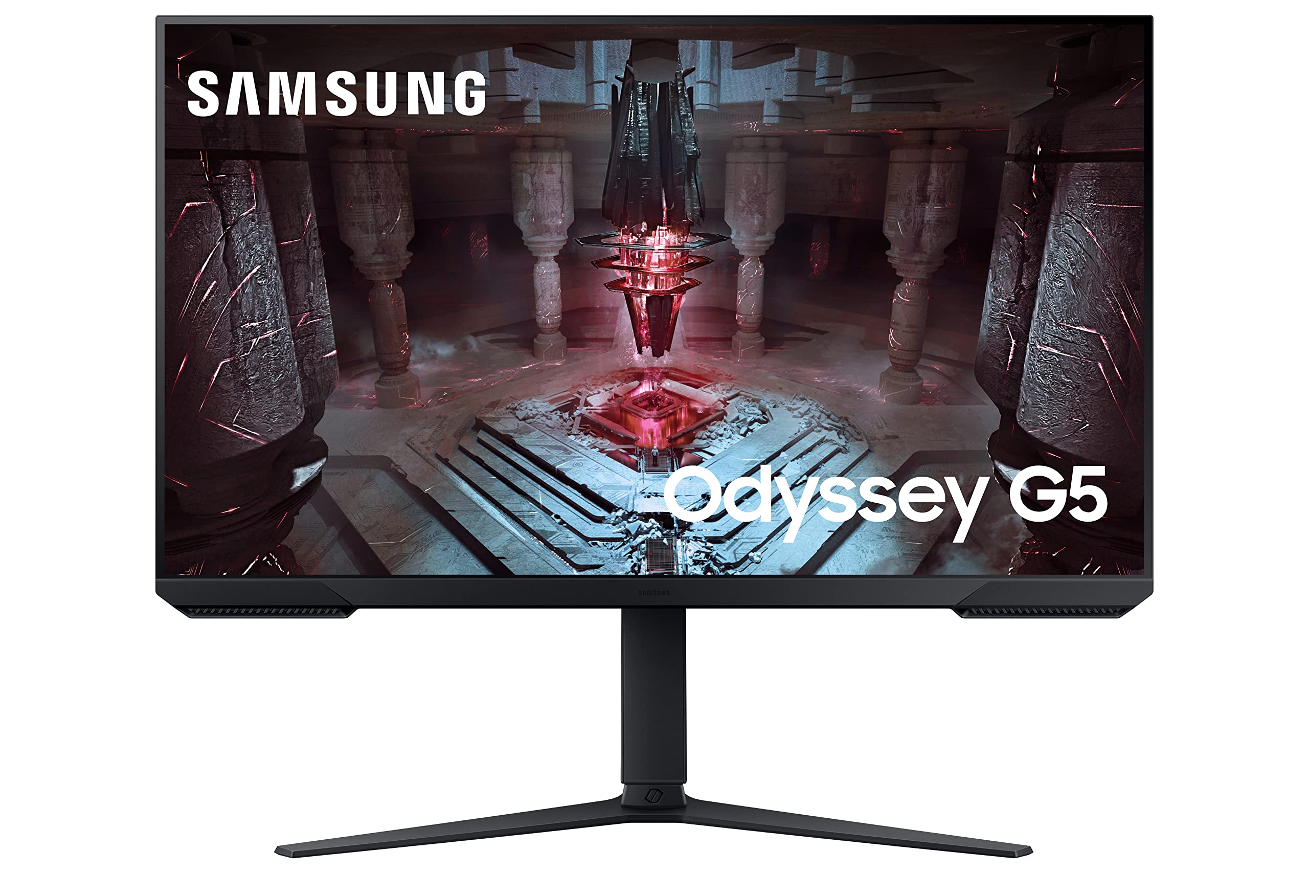 Samsung 34"(86.42cm) Odyssey G5 Curved Gaming Monitor|WQHD 3440 x 1440|1000R|165Hz|1ms|21:9|Wall Mountable|FreeSync Premium|Ports-DP, HDMI, Headphone|DP Cable|Eye-Saver|LC34G55TWWWXXL|Black