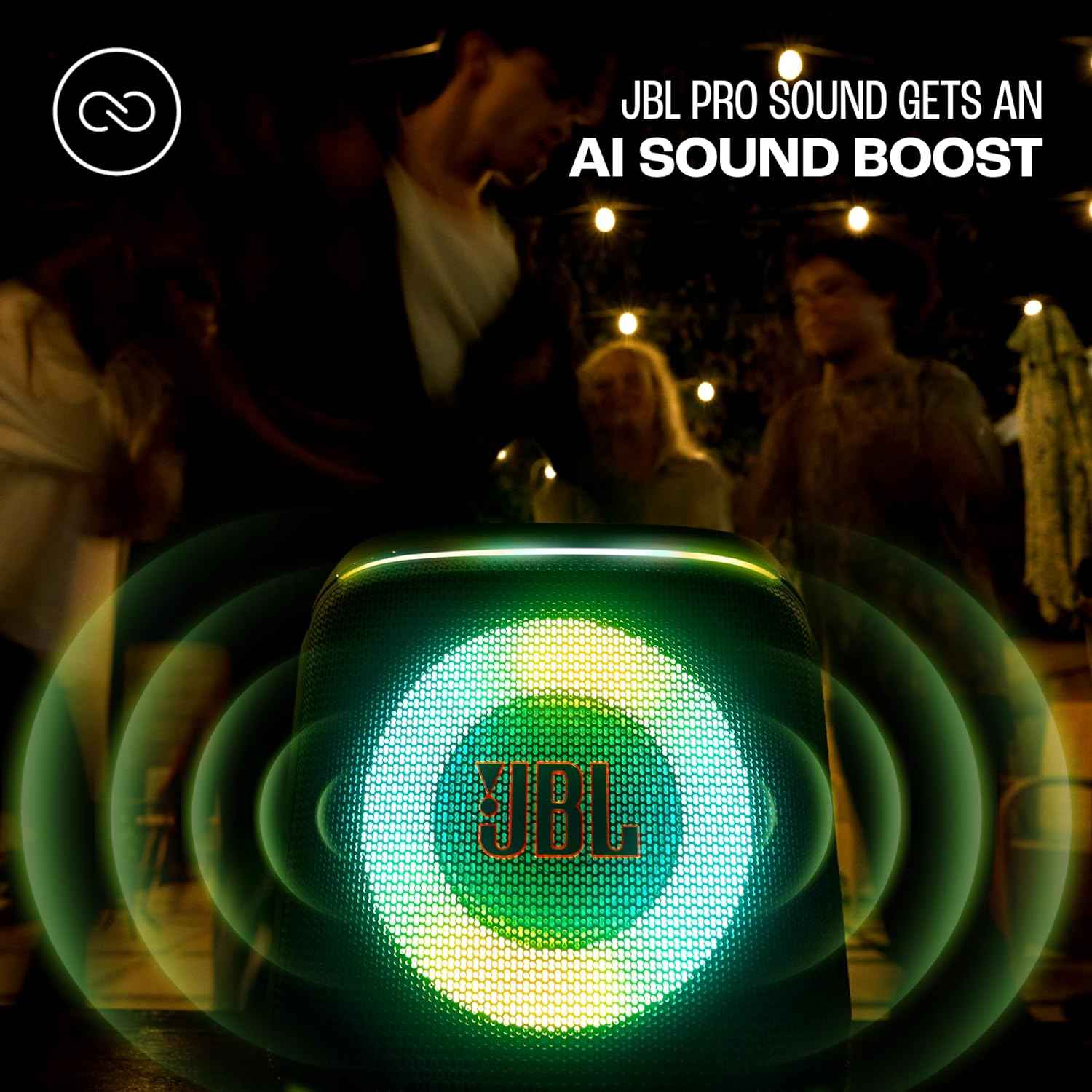 JBL Partybox Encore 2 with Mic, Wireless Bluetooth Party Speaker, AI Sound Boost, Dynamic Light Show, Upto 15Hrs Playtime, Replaceable Battery, Multi-Speaker Connection by Auracast, PartyBox App-Black