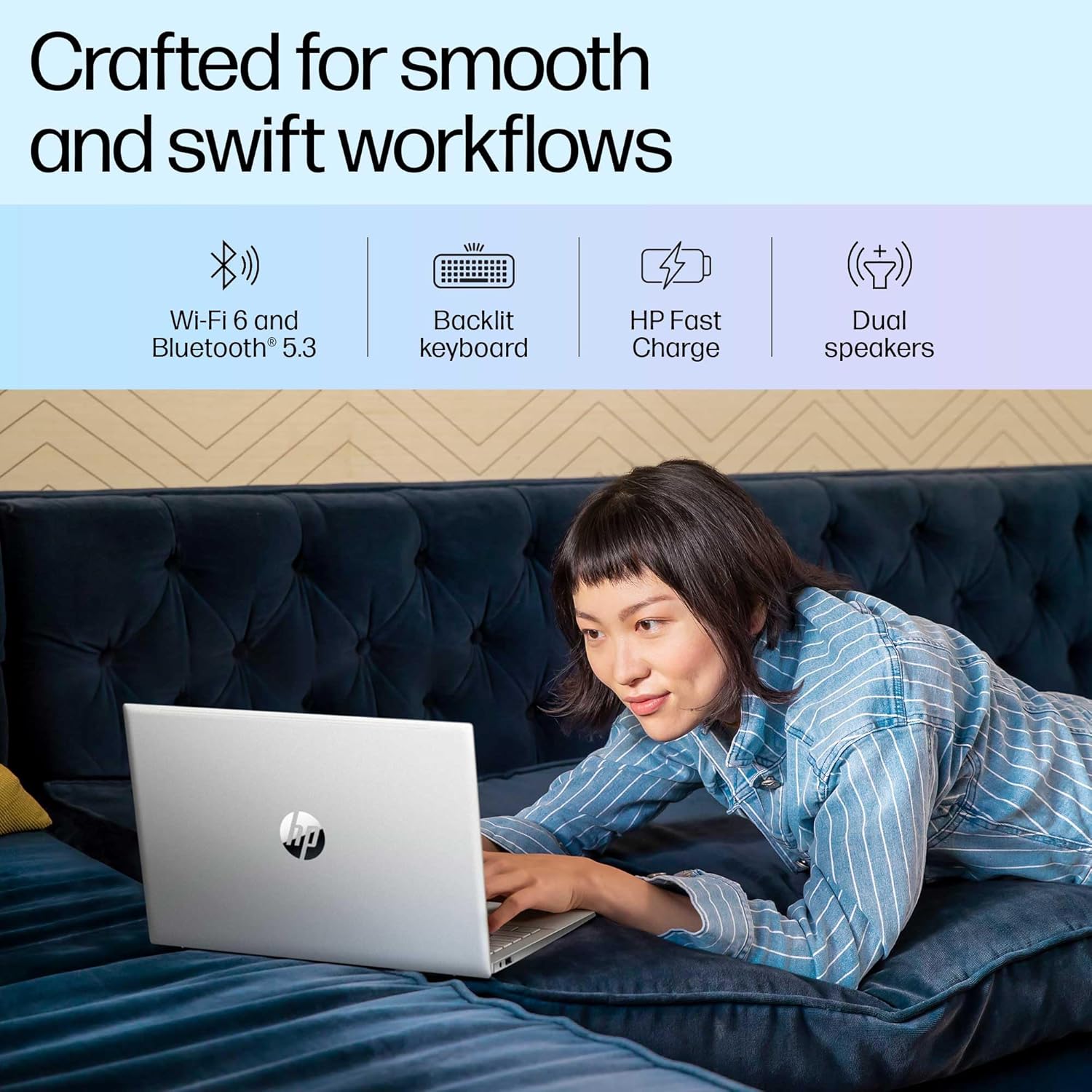 HP Pavilion, 12th Gen Intel Core i5-1235U, 16GB DDR4, 512GB SSD, (Win 11, Office 21, Silver, 1.41kg) IPS, BrightView, 14-inch(35.6cm) FHD Laptop, Intel Iris Xe Graphics, HD camera, Backlit KB,dv2014TU