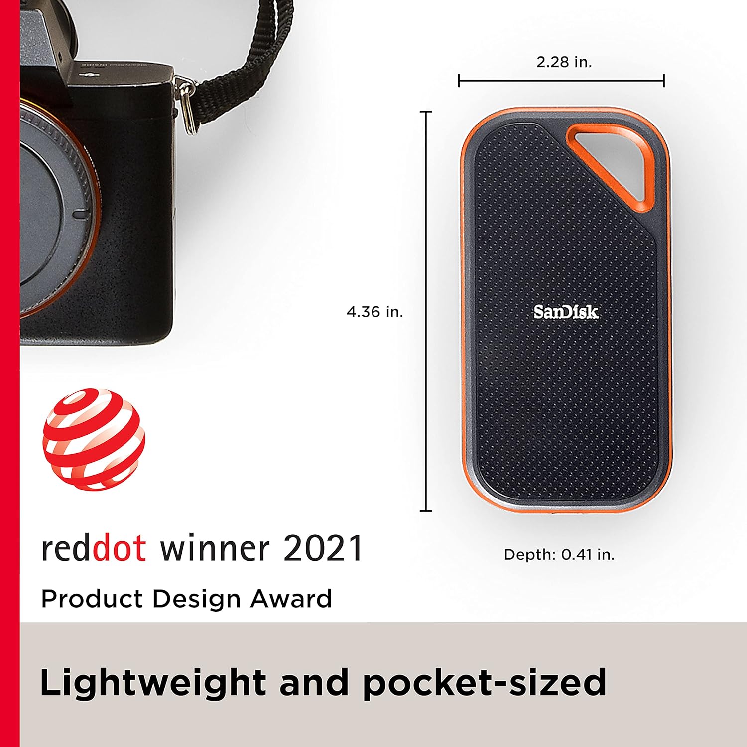 SanDisk 1TB Extreme Pro Portable SSD 2000MB/s R/ W, Upto 3 meter drop protection with IP65 water and dust resistance, Metal Enclosure, PC, MAC & TypeC Smartphone Compatible, 5Y Warranty,External SSD