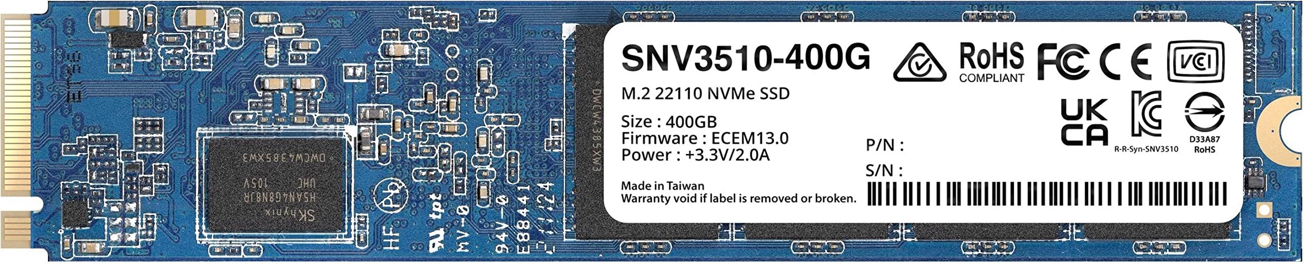 Synology M.2 2280 NVMe SSD SNV3410 400GB (SNV3410-400G)