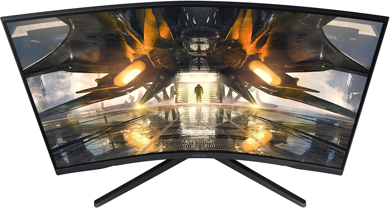 Samsung 32-inch(80cm) Odyssey G5 Gaming, QHD 2K, 165Hz, 1ms, 1000R Curved Monitor, AMD FreeSync Premium, HDR10 (LS32AG550EWXXL, Black)