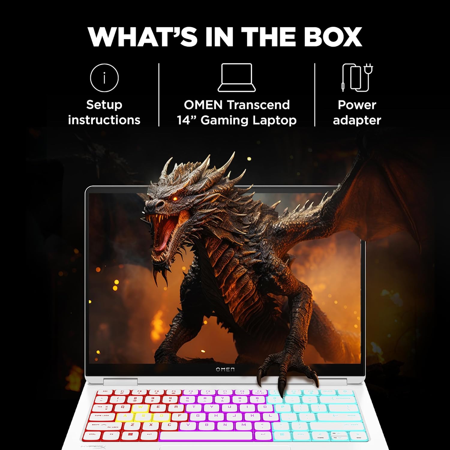 HP OMEN Gaming AI Laptop, Intel Core Ultra 7 155H, 8GB NVIDIA RTX 4060,16GB LPDDR5x, 1TB SSD (Win11, Office21, White, 1.63kg) 120Hz, 0.2MS, OLED, 3K,14-inch(35.6cm), Tempest Cooling, fb0089TX - Zapnet.in