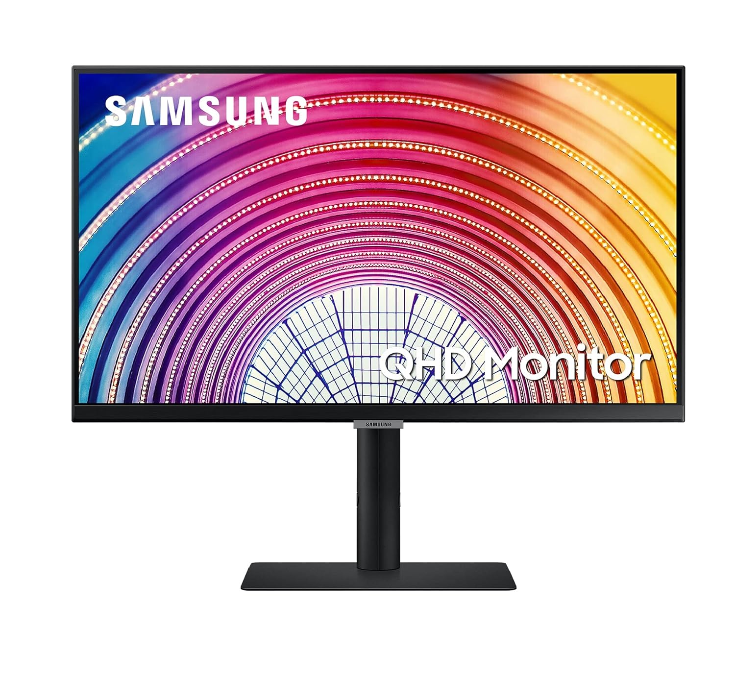 Samsung 60 Series - Ls24A600Nwwxxl, 24 Inch (60.4 Cm), 2K Wqhd Flat Computer Monitor 2560 x 1440 Pixels, IPS, Hdr10 (1 Billion Colors), Height Adjustable Stand, Eye Care, 75Hz (Black)