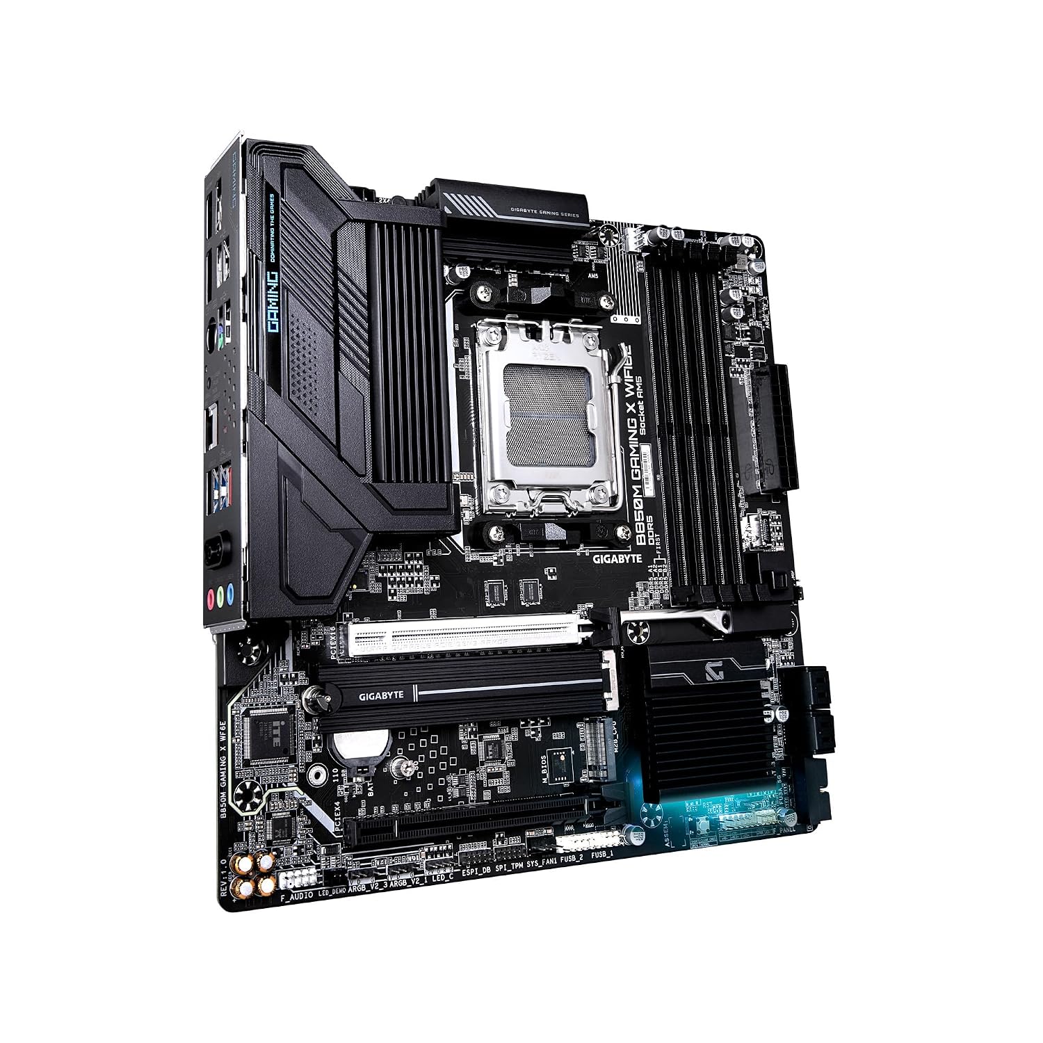 GIGABYTE B850M Gaming X WIFI6E AMD AM5 mATX Motherboard, Support AMD Ryzen 9000/8000/7000 Series, DDR5, 10+2+2 Power Phase, 2X M.2, PCIe 5.0, USB-C, WIFI6E, 2.5GbE LAN, EZ-Latch, 5-Year Warranty