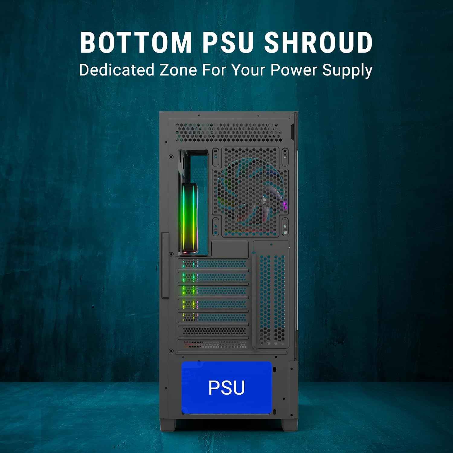 Ant Esports Crystal X3 LCD Mid-Tower ATX Computer Case/Gaming Cabinet - Black | Support ATX, Micro-ATX, Mini-ITX | Pre-Installed 3 ARGB Fans