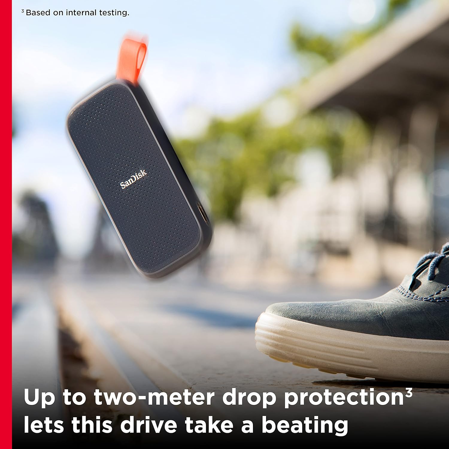 Sandisk 1TB Portable SSD, 800MB/s R, USB 3.2 Gen 2, Rugged SSD with Upto 2 Meter Drop Protection, Type-C to Type-A Cable, PC & Mac Compatible, External SSD (SDSSDE30-1T00-G26)