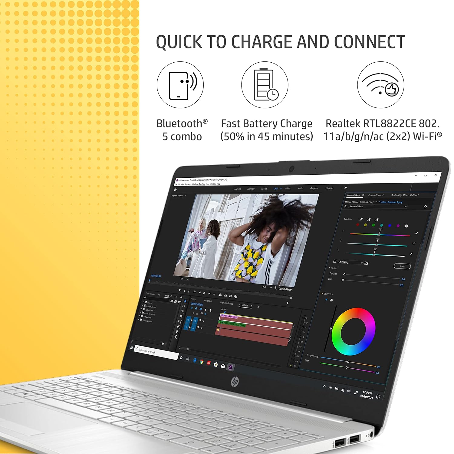 HP 15s 11th Gen Intel Core i5 8GB RAM/512GB SSD 15.6 inches/39.6cm FHD, IPS, Micro-Edge, Anti-Glare Display/NVIDIA GeForce MX450 Graphics/Windows 11/Alexa/MSO 2021/1.75Kg, 15s-du3519TX, Natural Silver