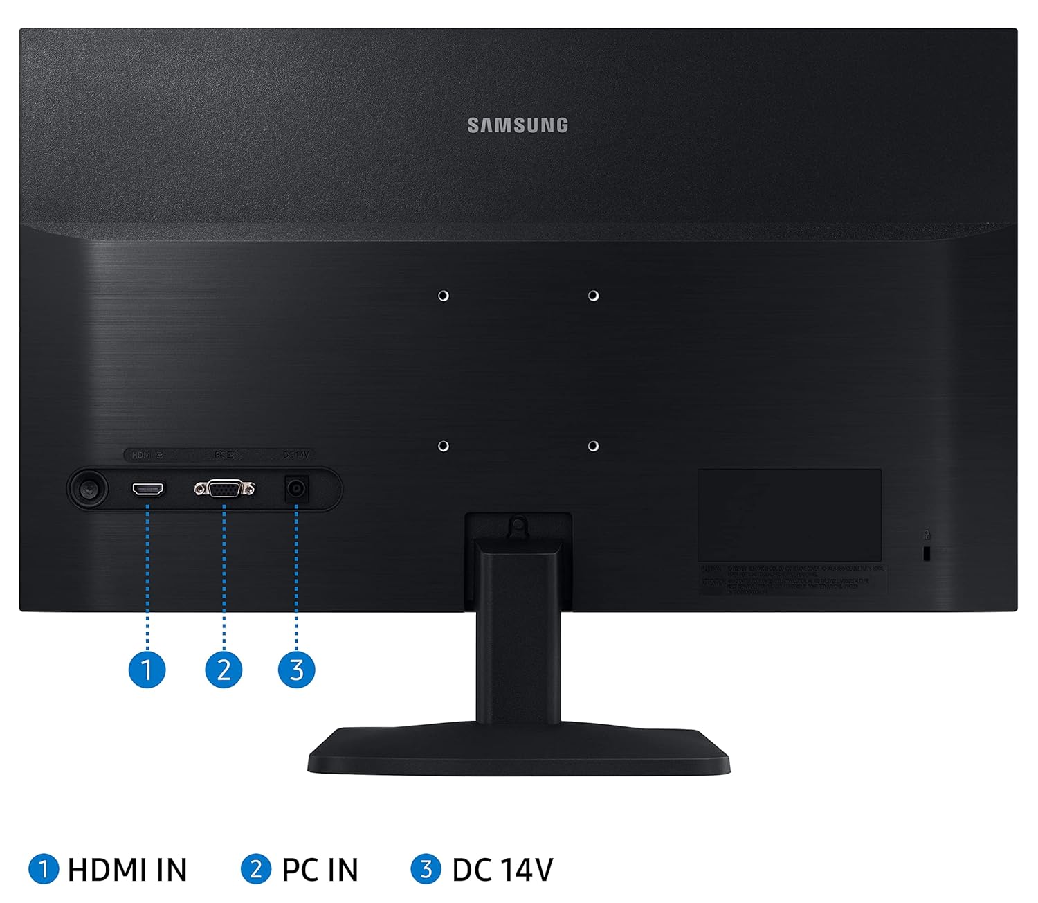 Samsung 22-inch(54.48cm) FHD Flat Monitor, VA, 60 Hz, Wide View Angle, HDMI, D-sub Ports, Flicker Free, (LS22A334NHWXXL, Black)