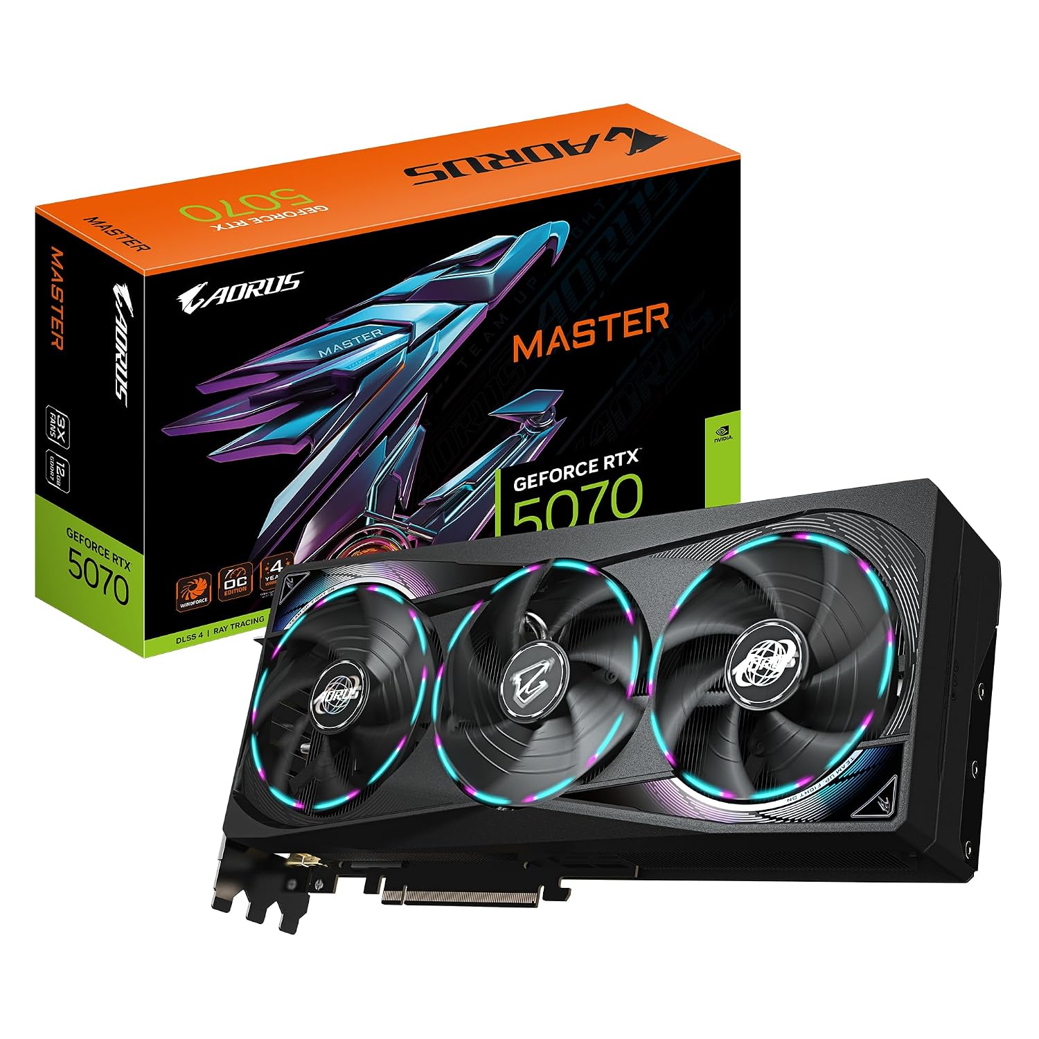 GIGABYTE GV-N5070AORUS M-12GD | GeForce RTX 5070 AORUS Master 12GB GDDR6X Graphics Card