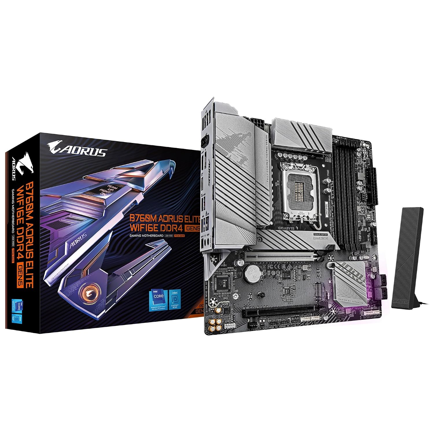 GIGABYTE B760M AORUS ELITE WIFI6E DDR4 GEN5 with Intel B760 Micro-ATX Motherboard B760M A E WF6E D4 G5 MB6762