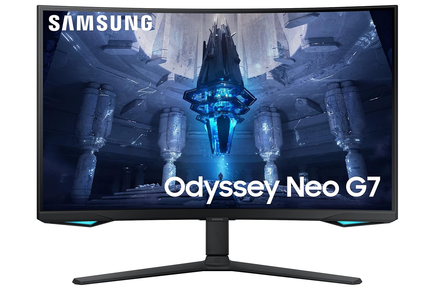 Samsung 32-Inch (80cm) 4K UHD Odyssey Neo G7 Gaming, 165 Hz, 1ms Curved Monitor, 3840 x 2160 Pixels, Mini-LED, Height Adjustable Stand, Matte Display, HDR2000, (LS32BG750NWXXL, Black)