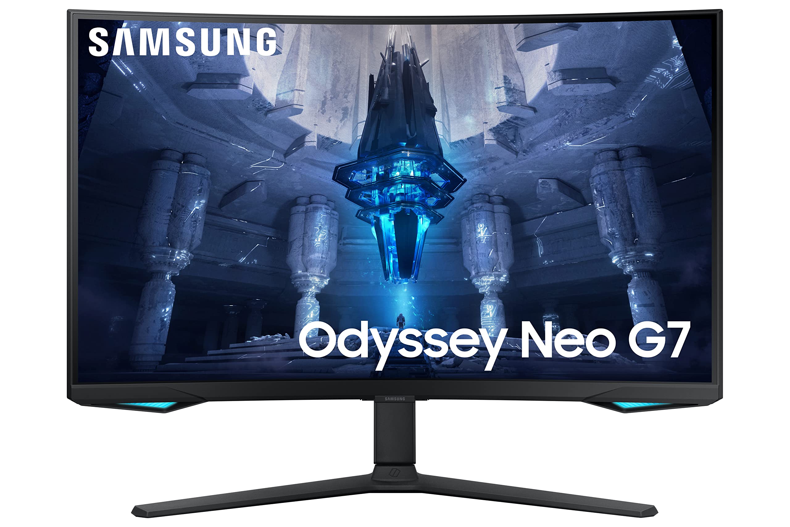 Samsung 32-inch(80cm) Odyssey G7 Gaming, 240 Hz, 1ms, 2K, Curved Monitor, HAS, WQHD, QLED, HDR600, G-Sync Compatible, 2560 x 1440 Pixels (LC32G75TQSWXXL, Black)