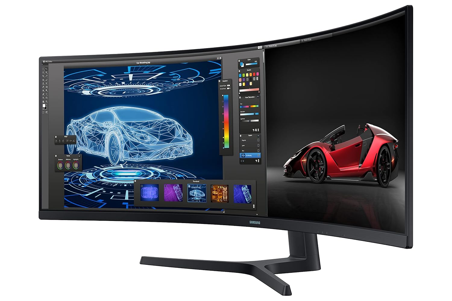 Samsung 49-inch(123.8cm) Ultra-Wide Dual QHD Monitor, USB Type-C, HAS, QLED Technology, 1800R Curvature, HDR 400, Flicker Free, Eye Saver Mode, LAN Port, (LS49A950UIWXXL, Black)