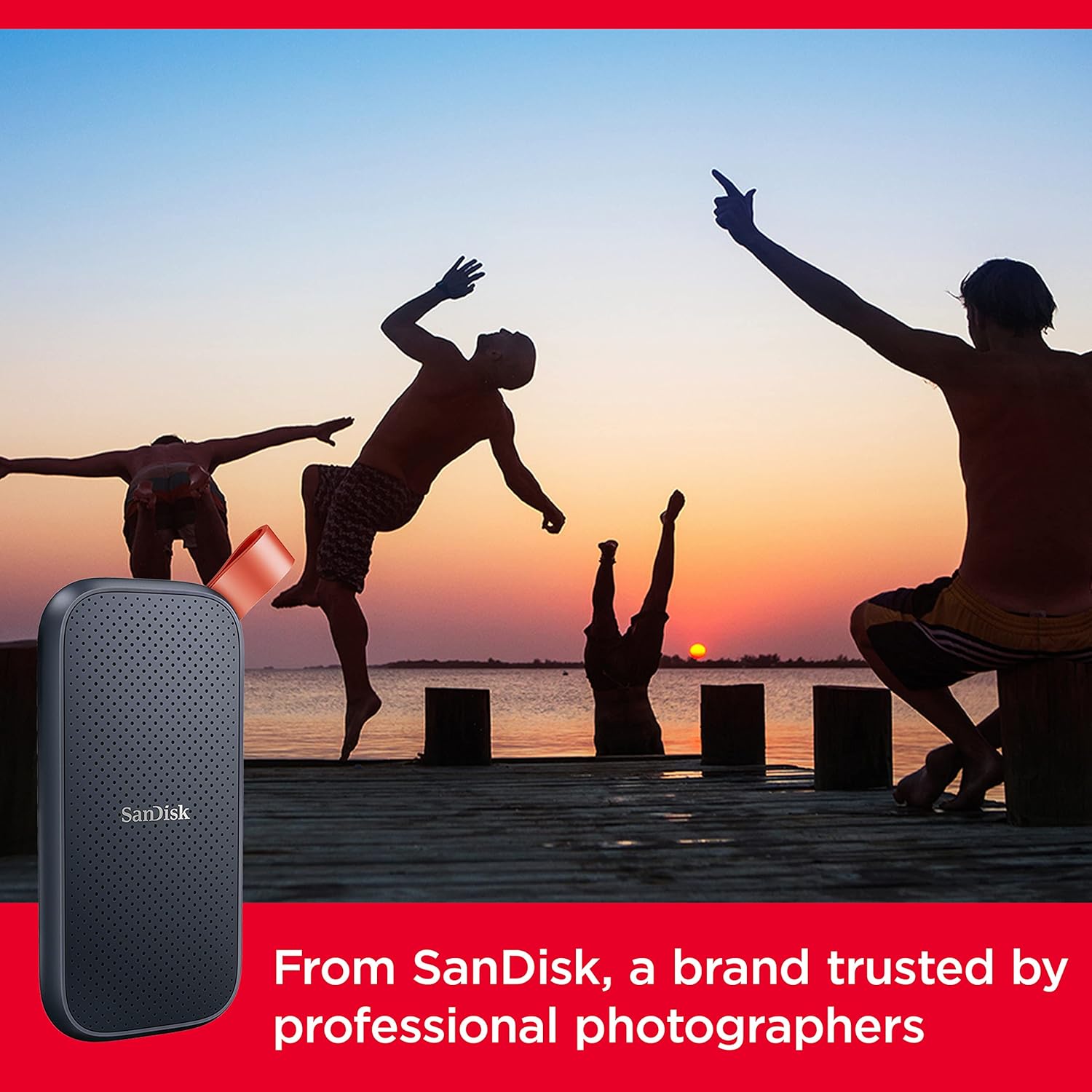 Sandisk 1TB Portable SSD, 800MB/s R, USB 3.2 Gen 2, Rugged SSD with Upto 2 Meter Drop Protection, Type-C to Type-A Cable, PC & Mac Compatible, External SSD (SDSSDE30-1T00-G26)
