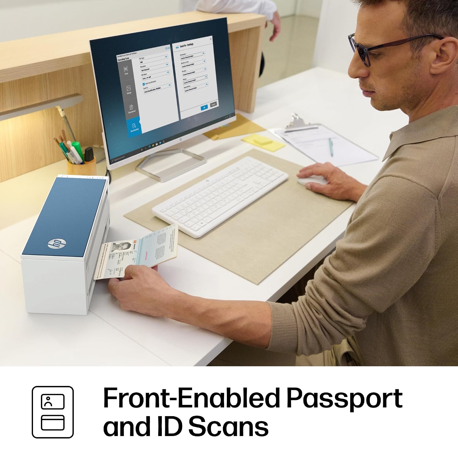 HP ScanJet Pro 4200 s1, Fast 2-Sided Scanner with auto Document Feeder, Best for Office (8Q4W2A)