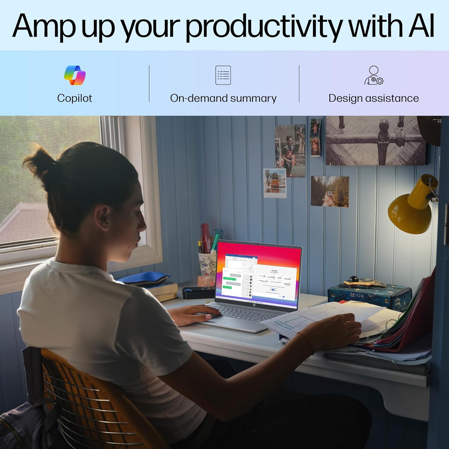 HP Pavilion AI Laptop, Intel Core Ultra 7 155U, 10-12 TOPS, 16GB LPDDR5x, 512GB SSD, IPS, Anti-glare, WUXGA, 16-inch(40.6cm) Intel Graphics, 1080p FHD camera (Win11, Office21, Silver, 1.77kg) af0028TU