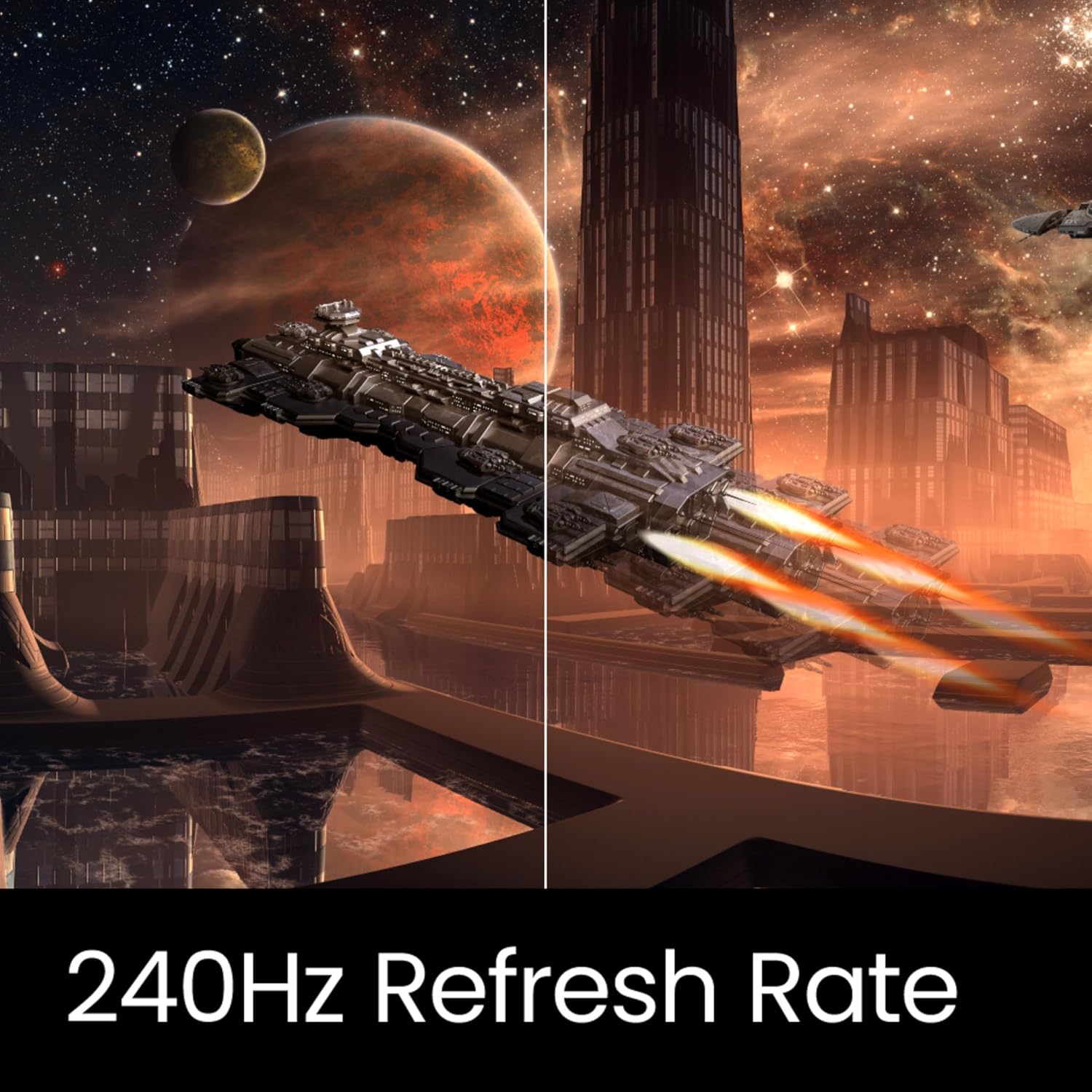 BenQ MOBIUZ EX270M 27" 240Hz 1ms MPRT IPS Full HD HDR Gaming Monitor | FreeSync Premium| Height Adjustment| 99% sRGB| 400nits| Black Equalizer| treVolo Speakers| HDMI| DP| USB 3.0 Hub (Metallic Grey)