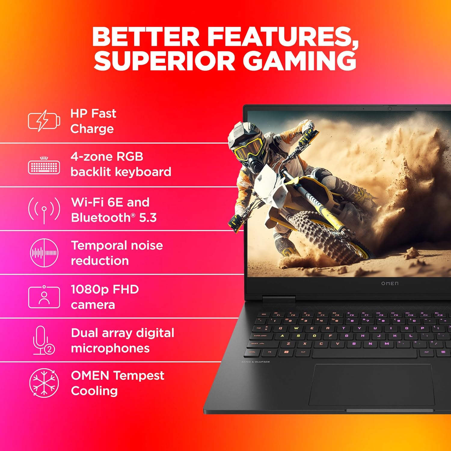 HP OMEN Gaming,13th Gen Intel Core i7-13700HX, 8GB RTX 4070,16GB DDR5, 1TB SSD,16.1-inch (40.9 cm), FHD, IPS, Gaming Laptop 165Hz, RGB Backlit KB, B&O (Win 11, Office 21, Black, 2.35 kg) wf0262TX - Zapnet.in