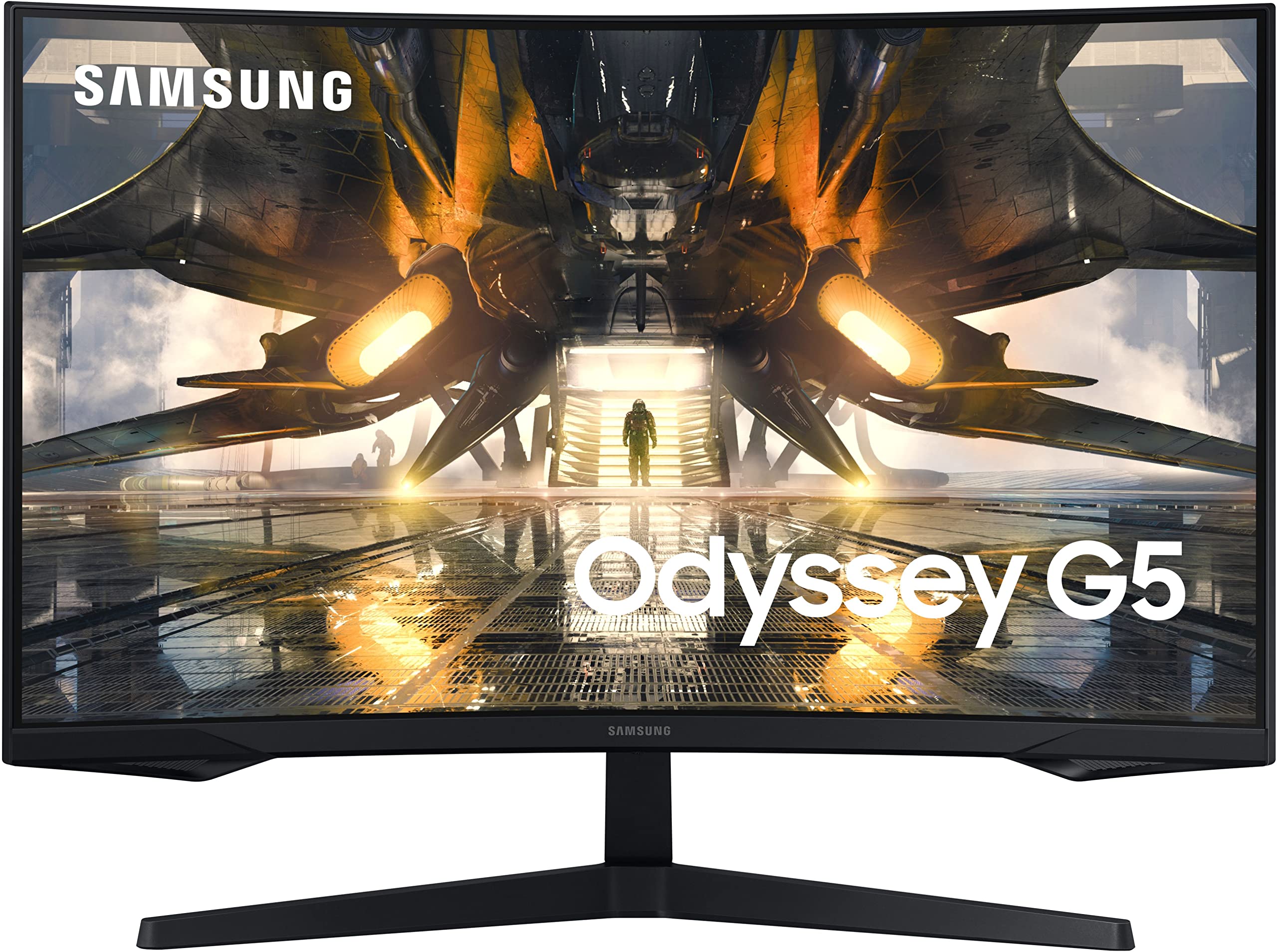 Samsung 27-Inch(68.5cm) Odyssey G5 Gaming, QHD 2K, 165Hz, 1Ms, 1000R Curved LCD Monitor, AMD Freesync Premium, HDR10 (LS27AG550EWXXL, Black)
