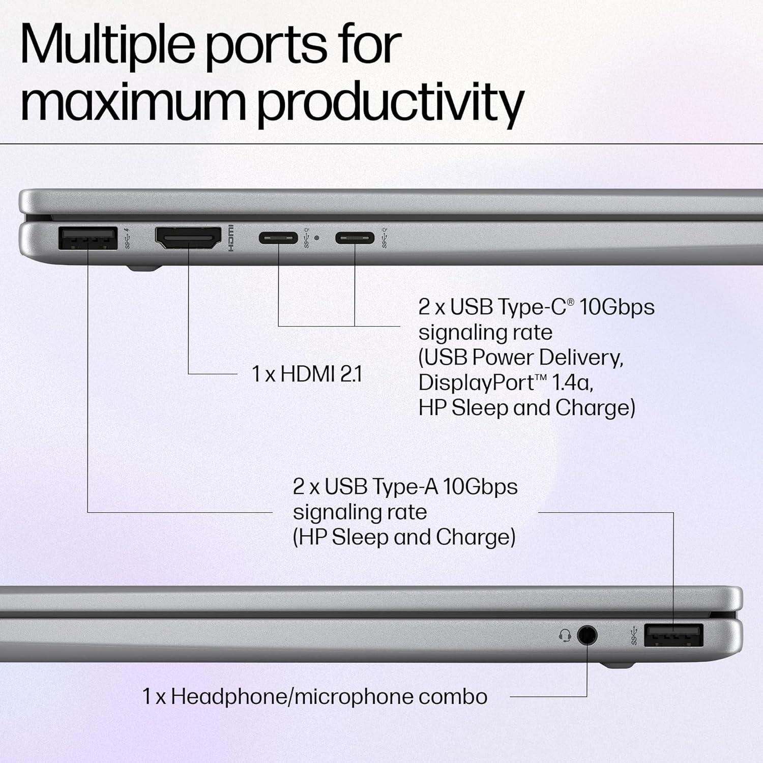 HP Envy x360, Enhanced by AI, AMD Ryzen 5 8640HS, 14-inch (35.6 cm), WUXGA, 16GB LPDDR5, 512GB SSD, AMD Radeon Graphics, 5MP IR Camera, Poly Studio (Win 11, MSO 2021, Silver, 1.44 kg), fa0038AU