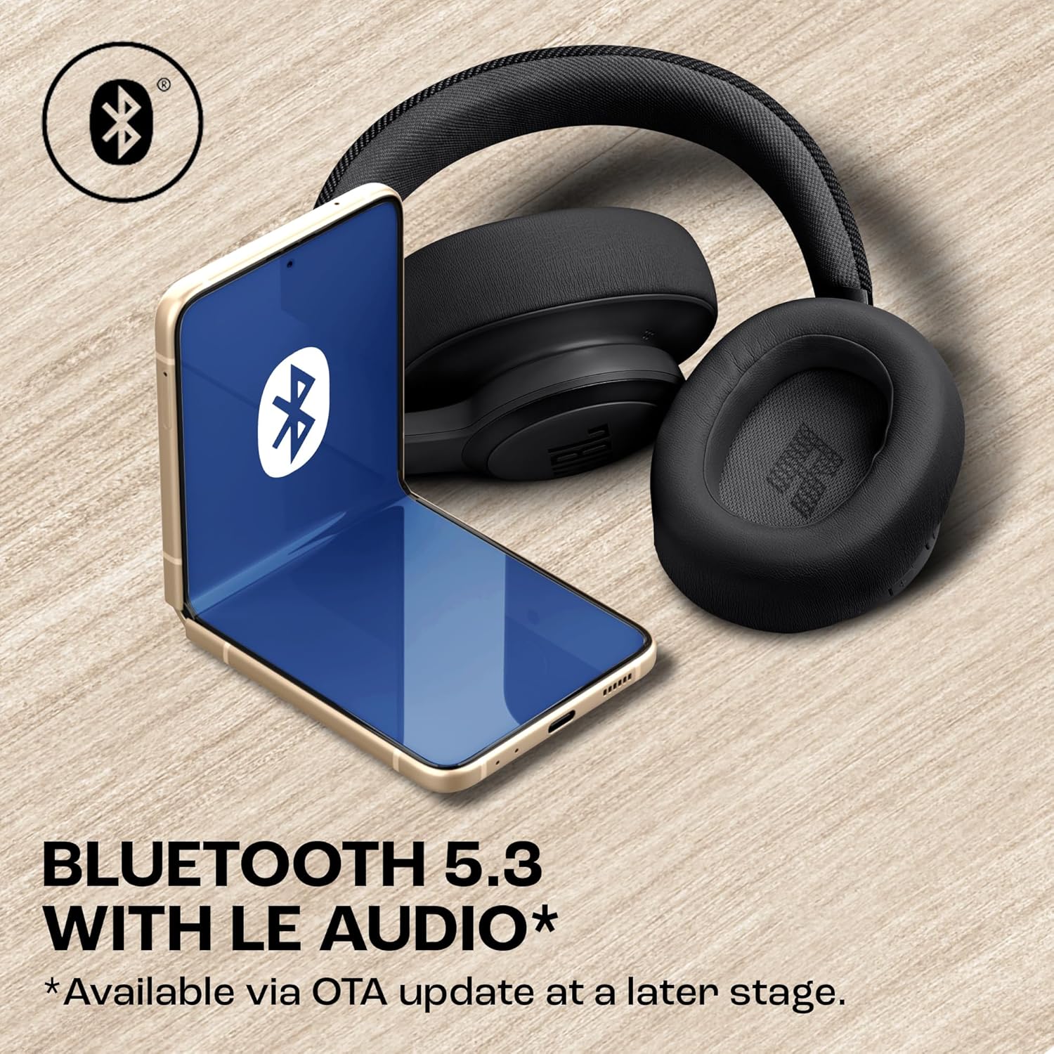 JBL Live 770NC True Adaptive Noise Cancellation Headphones Wireless Over Ear, Spatial Sound, 65Hrs Playtime, Speed Charge, Multipoint Connect and Personi-Fi 2.0, BT 5.3, Google Fast Pair, Alexa, Black - Zapnet.in