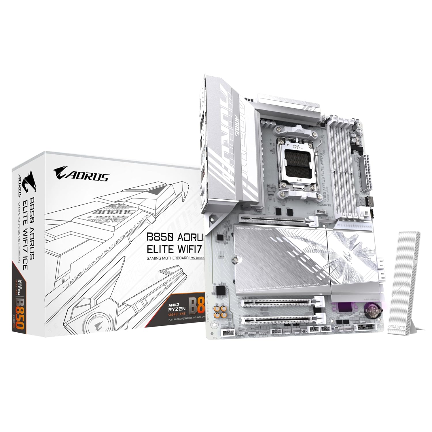 GIGABYTE B850 A Elite WIFI7 ICE AMD AM5 ATX Motherboard, PCIe 5.0, DDR5, USB 4.0, Wi-Fi 7, 2.5 GbE LAN, EZ-Latch