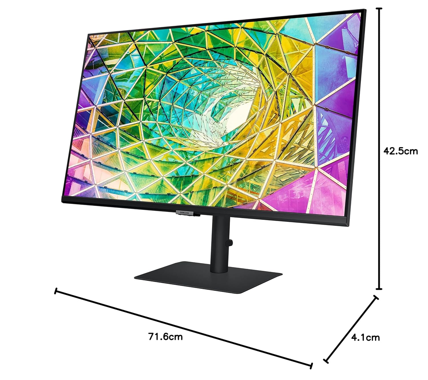 Samsung 32-Inch(81cm) UHD 4K High Resolution Monitor, HDR Support, 1 Billion Colors, Eye Care, AMD Freesync, Border-Less Design, Height Adjustable Stand, Energy Saving (LS32A800NWXXL, Black)