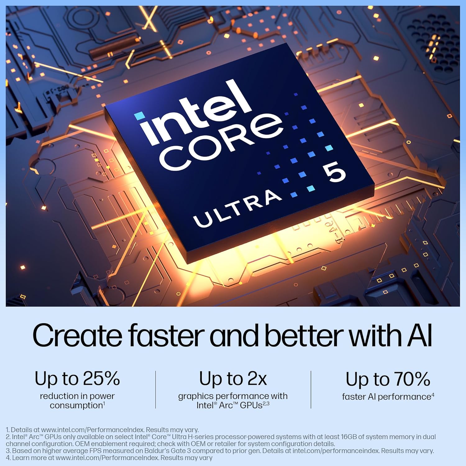 HP 14 AI Laptop, Intel Core Ultra 5 125H,12 Tops,16GB DDR5, 512GB SSD, (Win 11, Silver, 1.4 kg) Anti-Glare,14-inch (35.6 cm), FHD, Intel Arc Graphics, FHD Camera, Backlit KB, gr1022TU