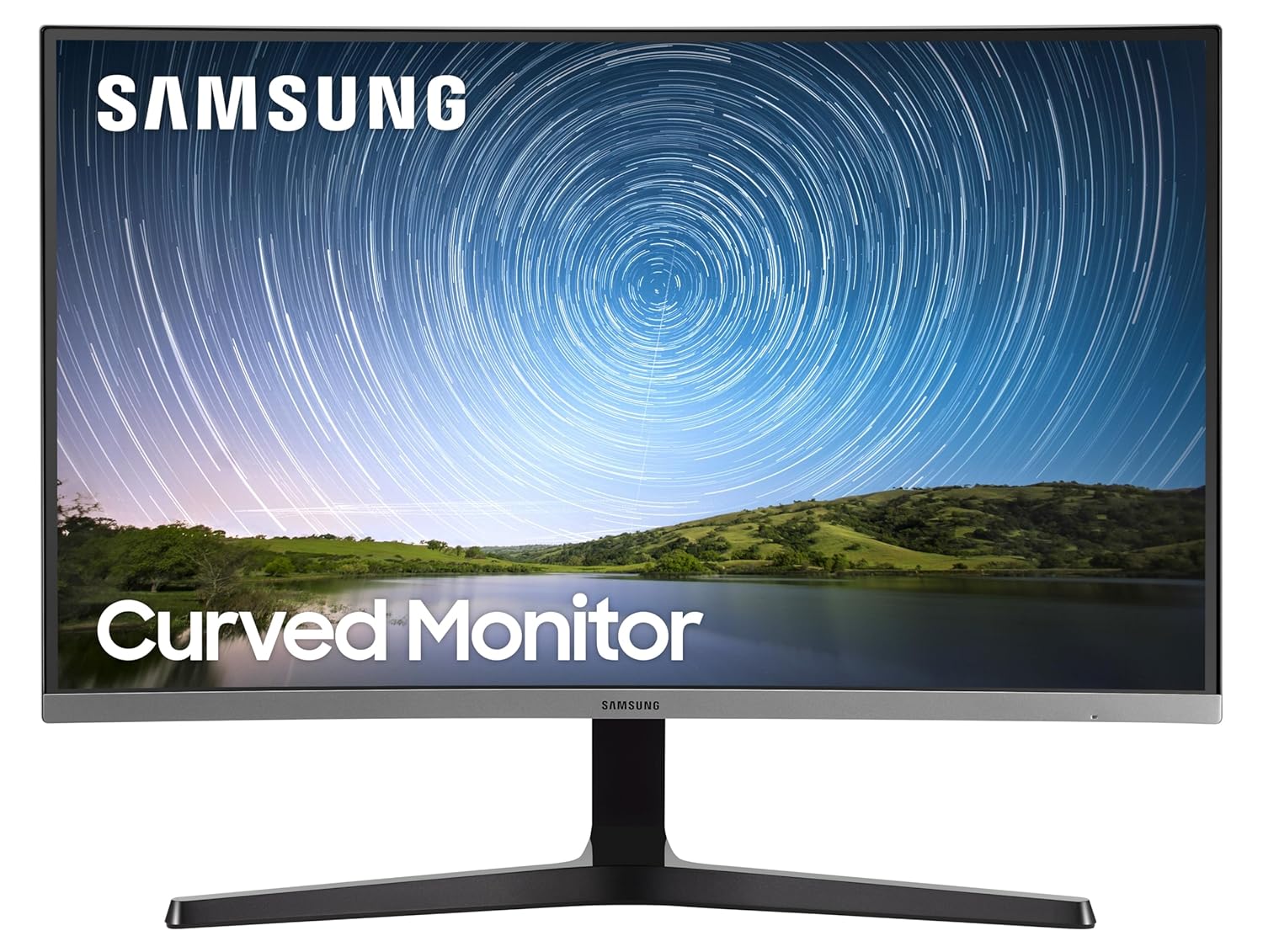 Samsung 32 Inch (80.1 cm) FHD, 1500R Curved 1,920 X 1,080 LED Monitor, VA Panel, Bezel-Less Design, AMD Freesync, Flicker Free, D-Sub, HDMI, Headphone Jack (LC32R500FHWXXL, Dark Blue Gray)