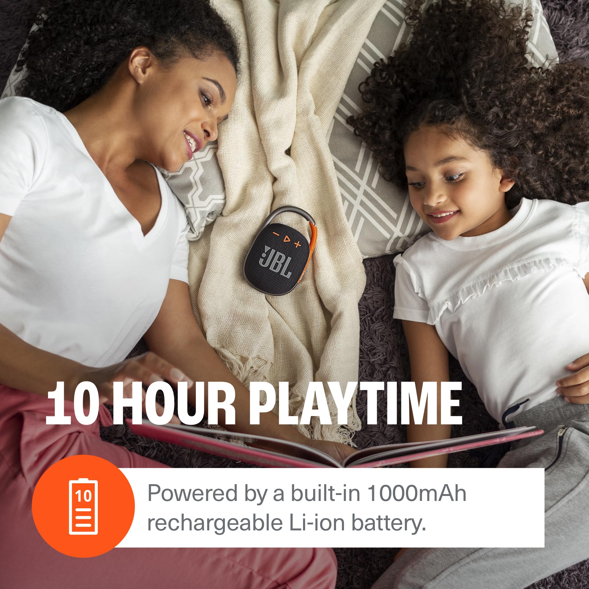 JBL Clip 4 Eco - Ultra-Portable Waterproof and Dustproof Bluetooth Speaker, big audio & punchy bass, made with 90% post-consumer recycled plastic, Integrated carabiner, Up to 10 Hours of Play (White) - Zapnet.in