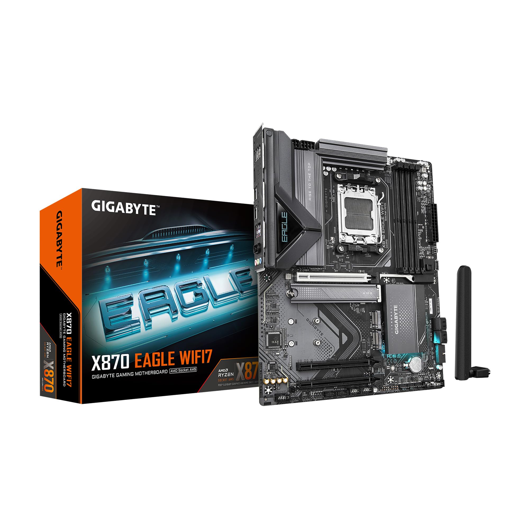 GIGABYTE X870 Gaming WIFI6 AMD AM5 LGA 1718 Motherboard, ATX, DDR5, 3X M.2, PCIe 5.0, USB4, WiFi 6, 2.5GbE LAN, EZ-Latch, 3-Year Warranty