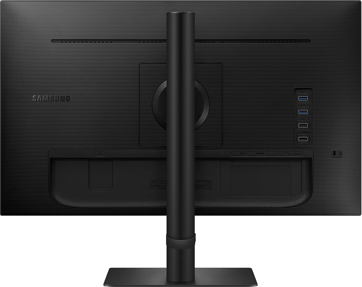 Samsung 24-inch(60.46cm) FHD 1,920 x 1,080 Monitor, IPS, USB Type-C, HAS, Pivot, 75 Hz, Bezel Less Design, AMD FreeSync, Flicker Free, HDMI, Energy Saving (LS24A400UJWXXL, Black)