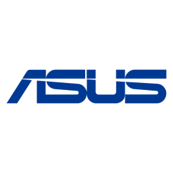Blue ASUS logo on a white background