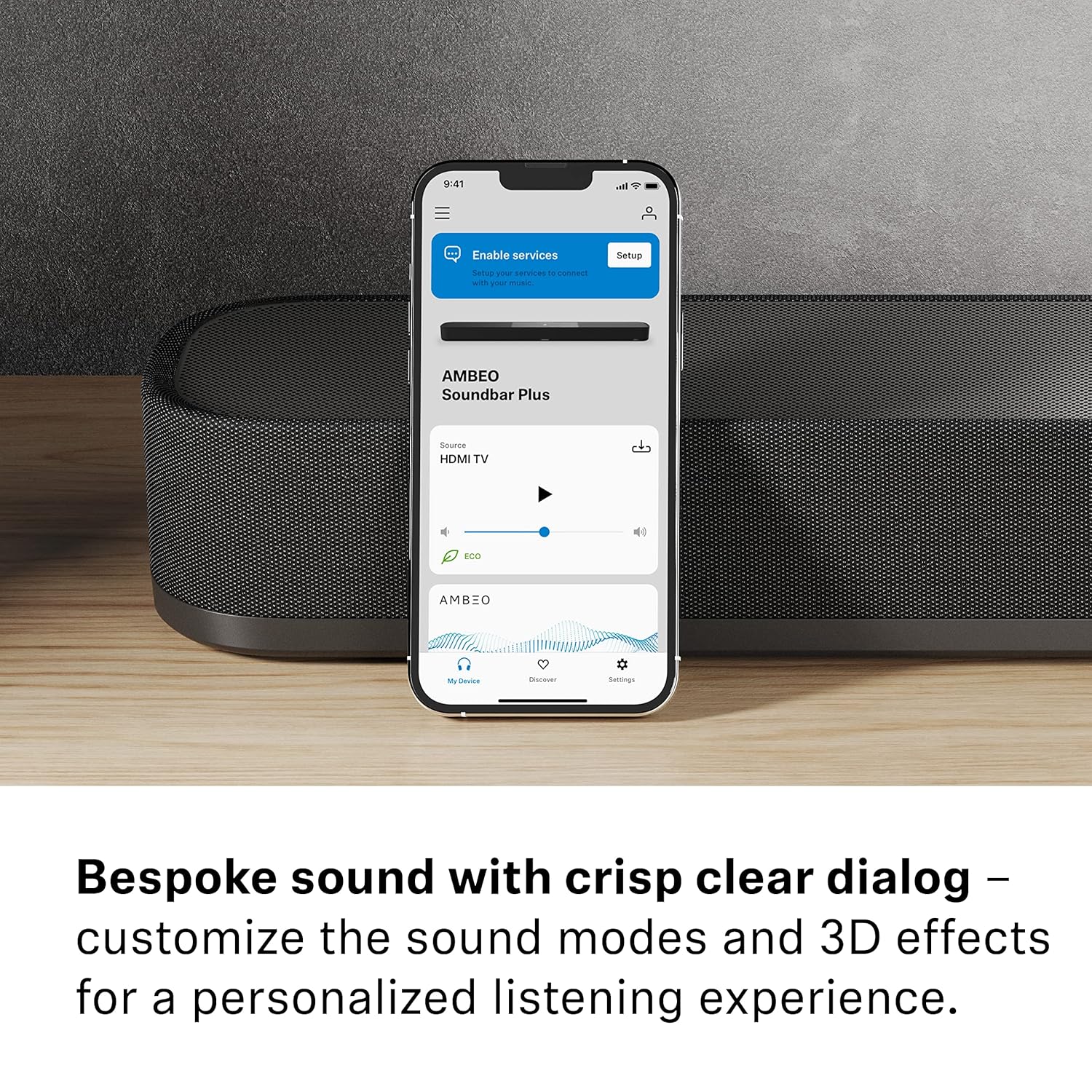 Sennheiser AMBEO Soundbar Plus - 400 Watts with Immersive 3D Surround Sound, Virtual 7.1.4 Speaker Setup, Built-in 4 Dual Subwoofers, Alexa Built-in and Dolby Atmos, 2 Years Warranty