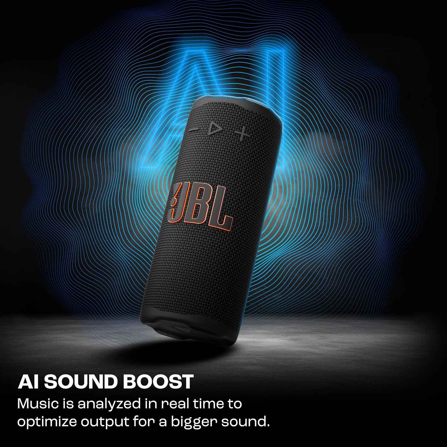 JBL Grip Wireless Portable Bluetooth Speaker, JBL Pro Sound with AI Sound Boost, IP68 Waterproof/Dustproof, Ambient Light, Upto 14H Playtime, Auracast Multi-Speaker Connection, Black