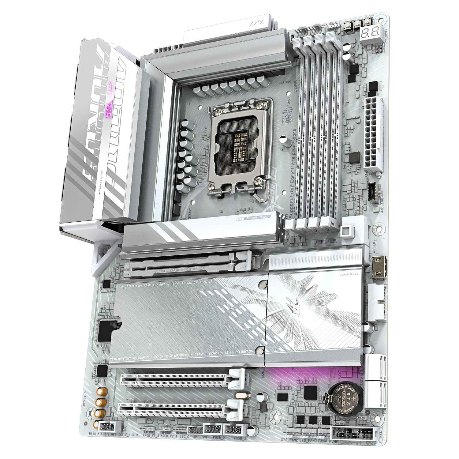 GIGABYTE B860 A Elite WF7 ICE Motherboard – Intel 13th Gen, Wi-Fi 7, PCIe 5.0, Dual M.2 Slots, Advanced Cooling, 10Gb Ethernet, Mini-ITX Form Factor