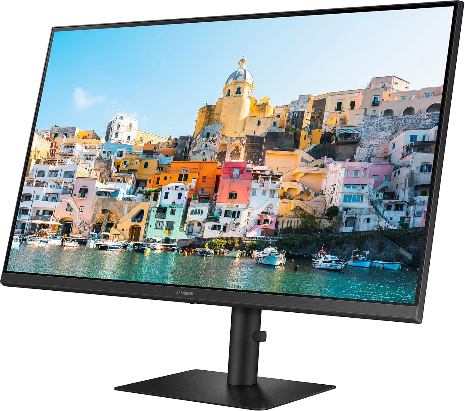 Samsung 27-inch(68.6cm) FHD Monitor, IPS, USB Type-C, HAS, Pivot, 75 Hz, Bezel Less Design, AMD FreeSync, Flicker Free, HDMI, Energy Saving (LS27A400UJWXXL, Black)