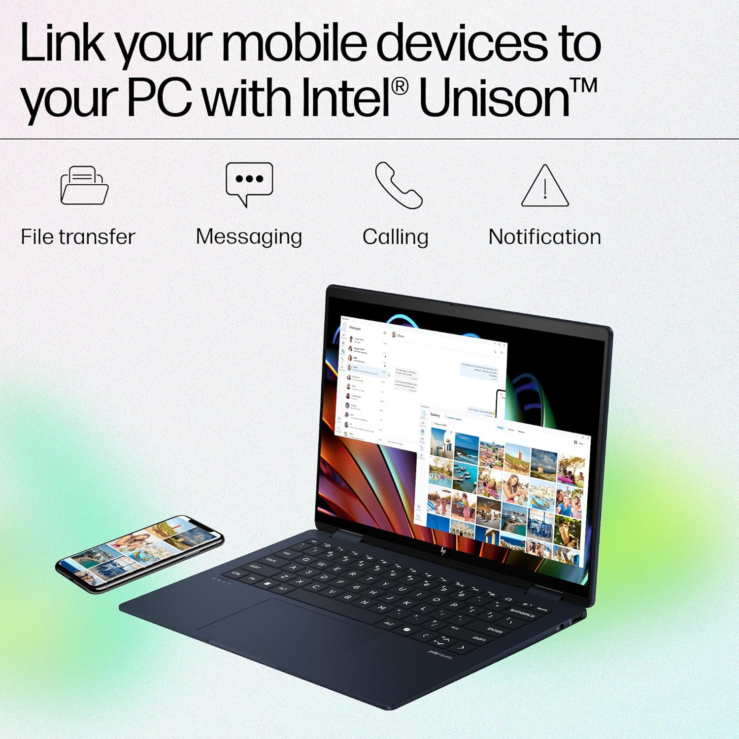 HP Envy X360 Convertible, Enhanced by AI, Intel 14th Gen Evo Core Ultra 7 155U, 14-inch (35.6 cm), 2.8K OLED, 400 nits, 32GB, 1TB SSD, Touch, 5MP IR Camera, (Win 11 Home+MSO, Blue,1.44 Kg), FC0100TU