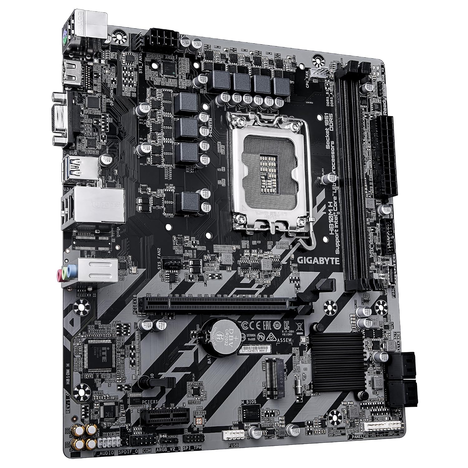 GIGABYTE H810M H Motherboard | Intel H810 | Micro ATX | DDR5 | PCIe 4.0 | HDMI | USB 3.2 | Durable Entry-Level Board