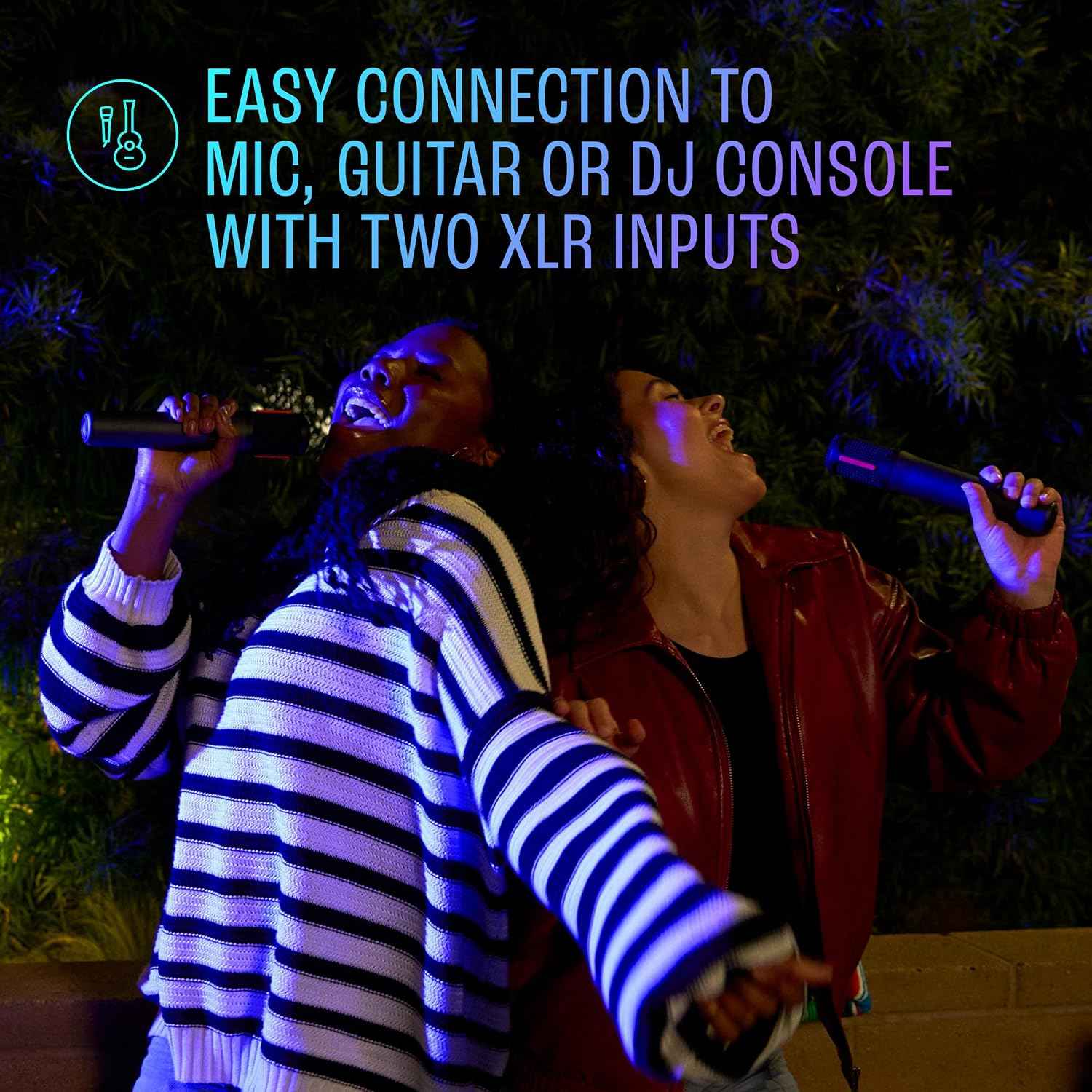 JBL Partybox 520 Wireless Bluetooth Party Speaker, Electrifying AI Sound Boost, Upto 15Hrs Playtime, Replaceable Battery, Multispeaker Connection by Auracast-, PartyBox App-Black