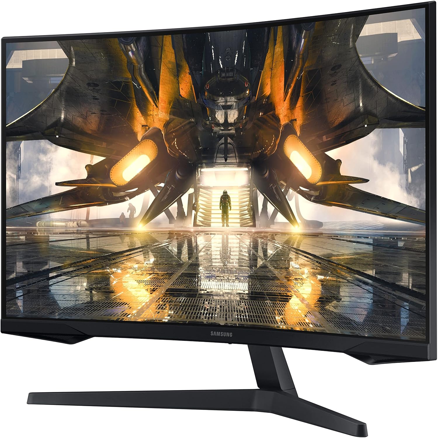 Samsung 32-inch(80cm) Odyssey G5 Gaming, QHD 2K, 165Hz, 1ms, 1000R Curved Monitor, AMD FreeSync Premium, HDR10 (LS32AG550EWXXL, Black)