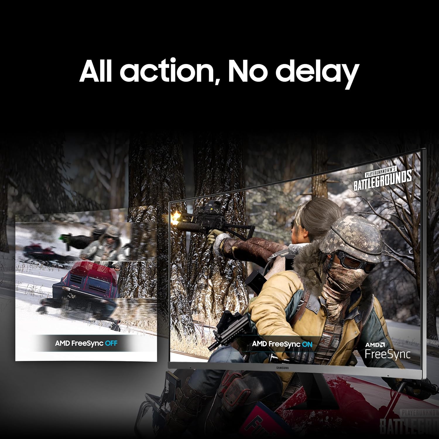 Samsung 32 Inch (80.1 cm) FHD, 1500R Curved 1,920 X 1,080 LED Monitor, VA Panel, Bezel-Less Design, AMD Freesync, Flicker Free, D-Sub, HDMI, Headphone Jack (LC32R500FHWXXL, Dark Blue Gray)