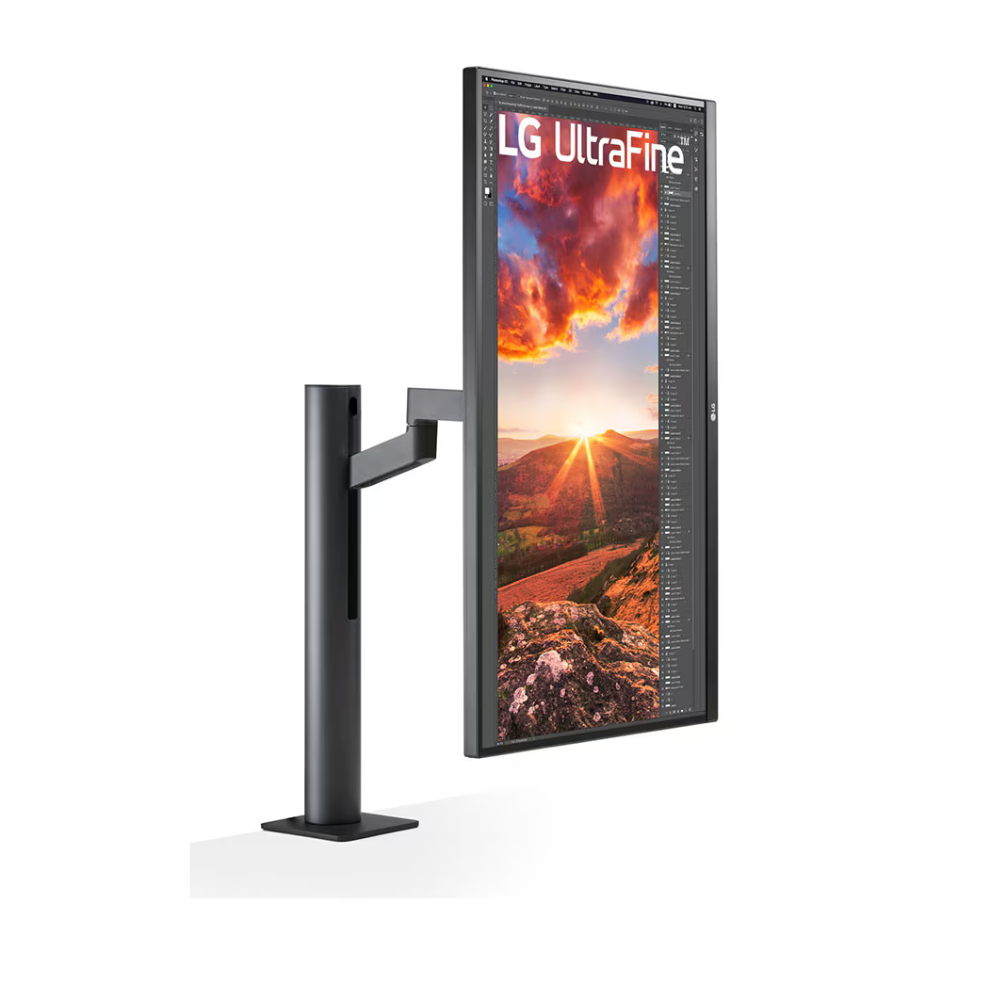 LG 27 inch(68.4cm) Ultrafine Ergo 4K-UHD(3840 x 2160) Pixels IPS, HDR 400, sRGB 99%, HW Calibration, Speaker (5Wx2), Height/Swivel/Pivot/Extend/Retract, USB - C, HDMI x 2, DP- 27UN880 - Zapnet.in