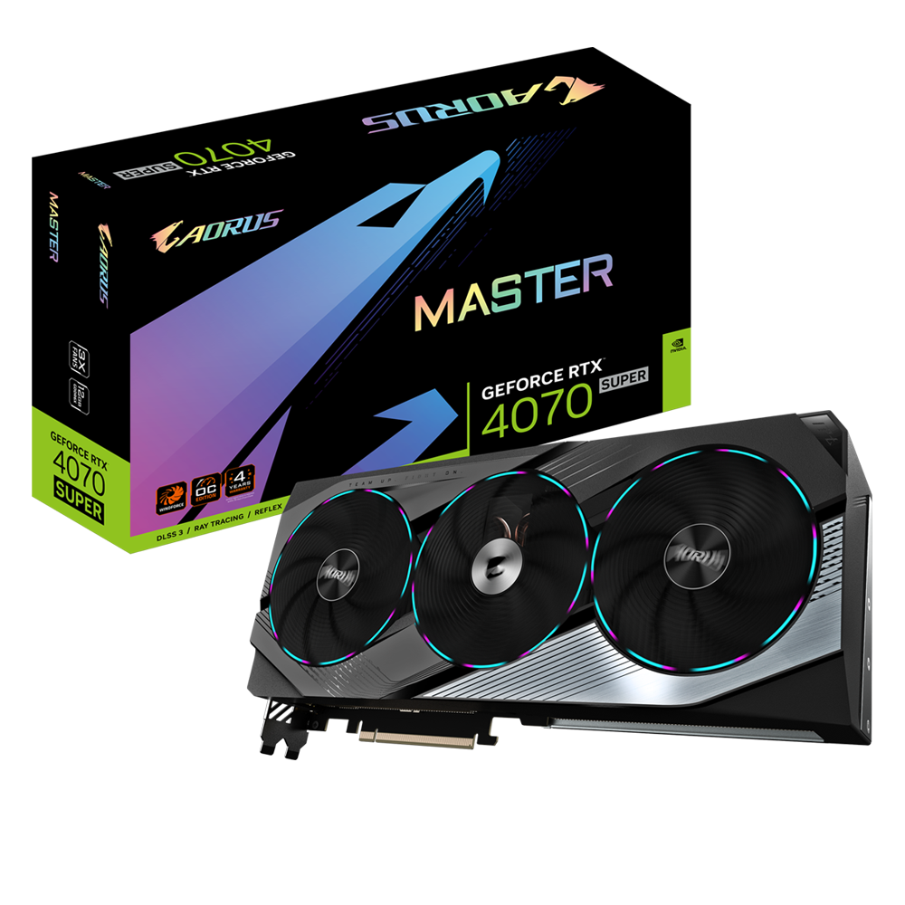Gigabyte AORUS GeForce RTX™ 4070 SUPER MASTER 12G (GV-N407SAORUS M-12GD) - Zapnet.in