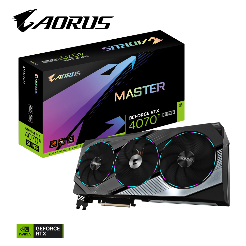 Gigabyte AORUS GeForce RTX™ 4070 Ti SUPER MASTER 16G (GV-N407TSAORUS) Graphics Card - Zapnet.in