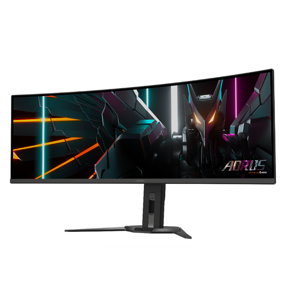 GIGABYTE AORUS CO49DQ 49" OLED (Curve), 5120 x 1440 (DQHD), 144Hz, 0.03 ms (GTG), FreeSync Premium Pro, 1000 nits (Typ, HDR APL 3%), HDR True Black 400 - Zapnet.in