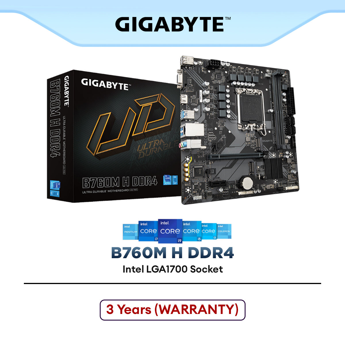 GIGABYTE B760M H Motherboard - alt view