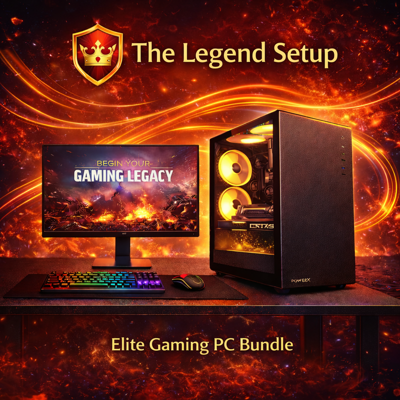 "The Legend Gaming PC Bundle" - Intel i5-13400 | RX580 | 16GB RAM | 144Hz Monitor - Ultimate Performance